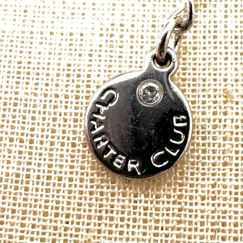 charter club halo rhinestone pendant necklace - Picture 7 of 8